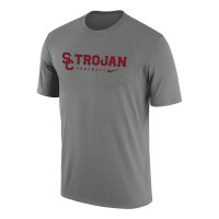 USC Trojans Men's Nike Gray Football Dri-FIT Team Issue Legend T-Shirt